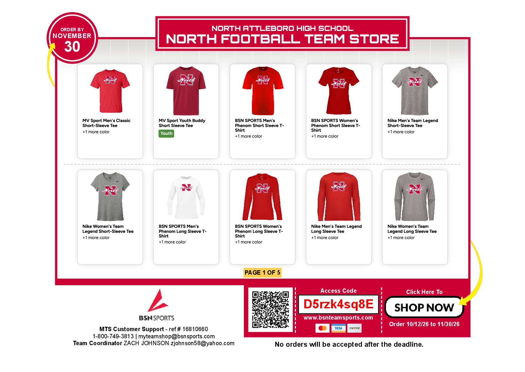 North Football Team Store